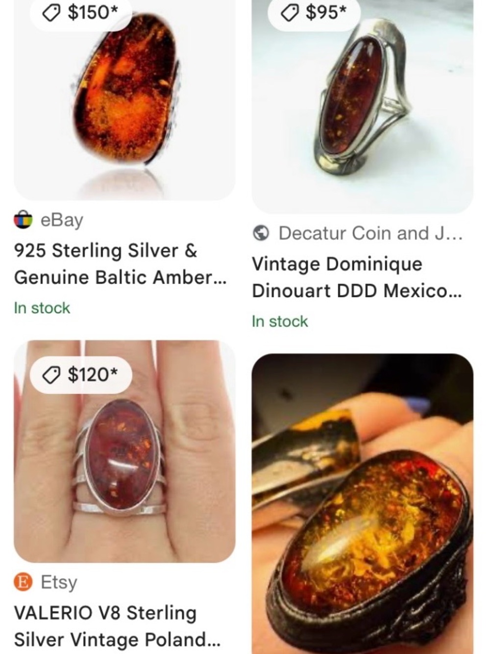 BALTIC AMBER RING 7 EXCELLENT CONDITION - Picture 13 of 13